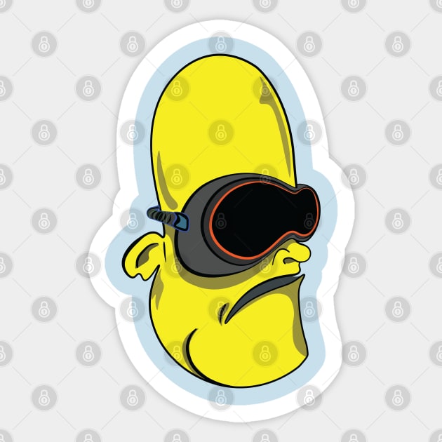 VR Man 3 Sticker by ByersArtLab